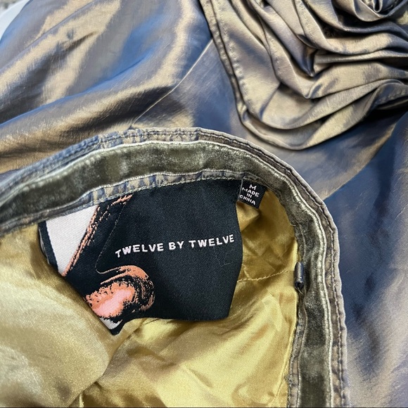 Twelve By Twelve Gold ColorShift Bustier Hook Floral Embellished Mini Dress - Picture 9 of 9